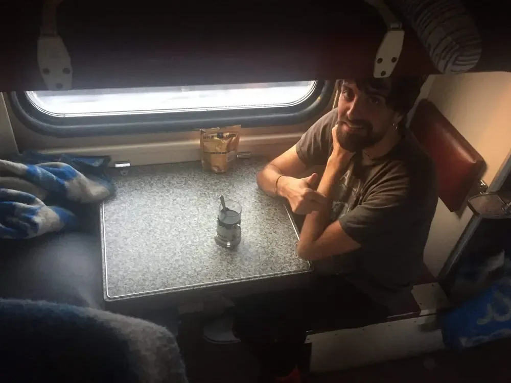 Dentro del vagón transiberiano