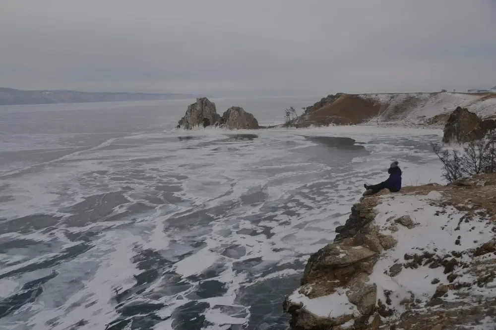 Lago Baikal desde isla de Oljón