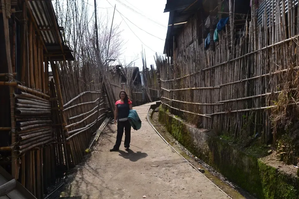 Calles de la aldea apatani Hong