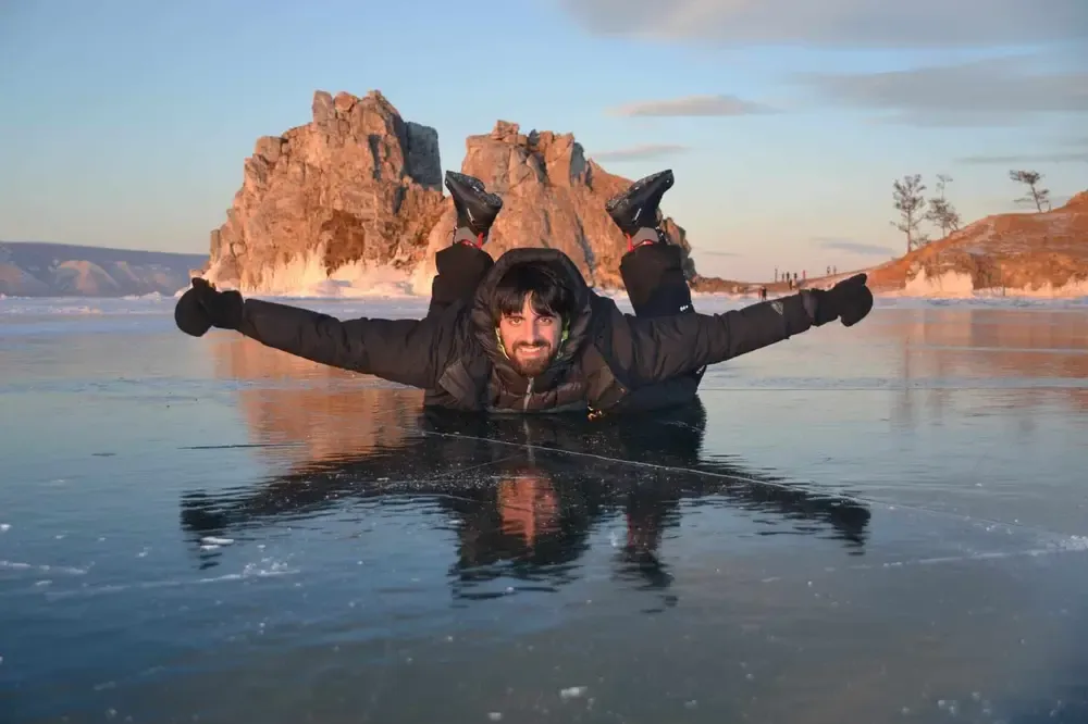 Lago Baikal en enero