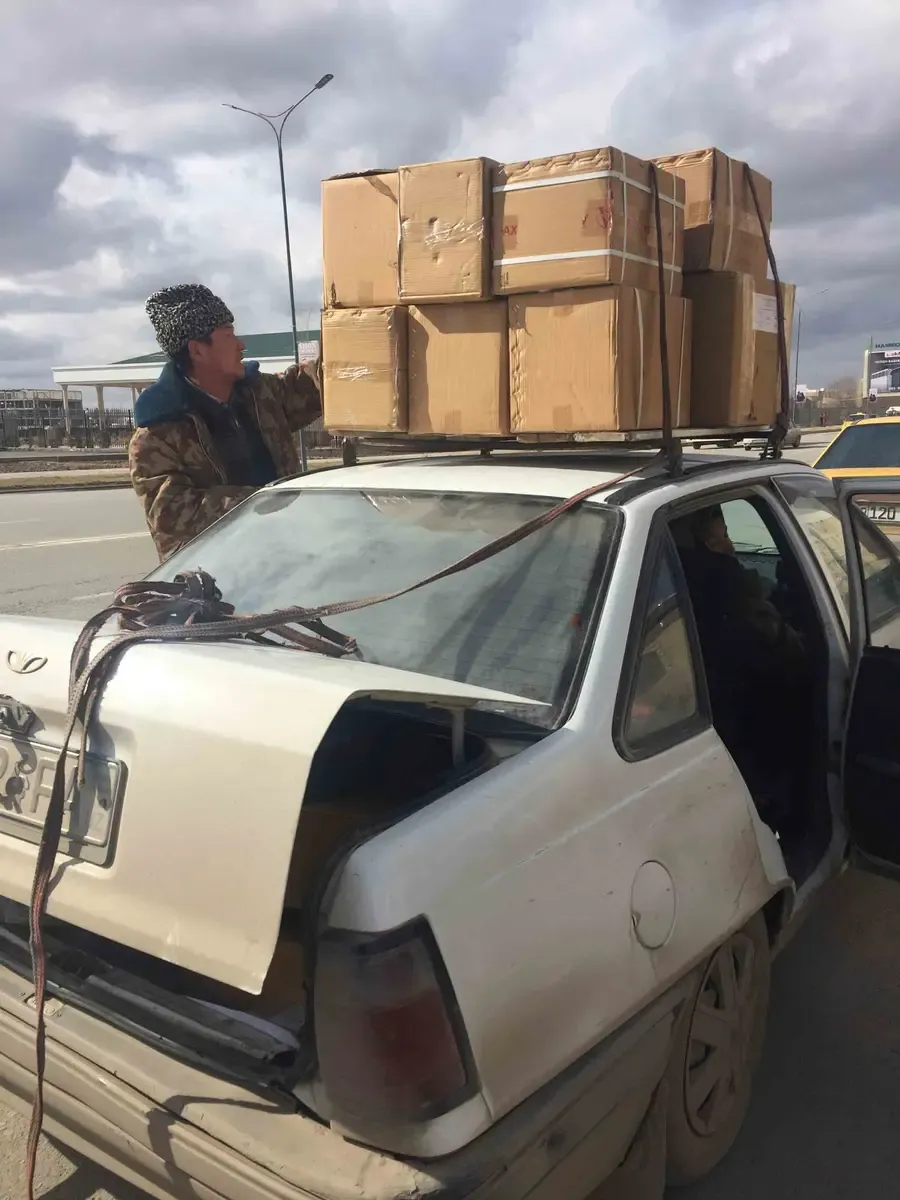 Taxi compartido en Uzbekistán