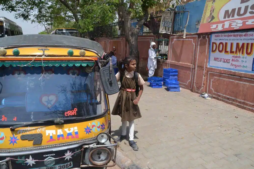 Tuk tuk, el transporte común en India