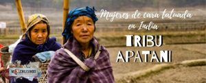 TRIBU APATANI MUJER CARA TATUADA INDIA