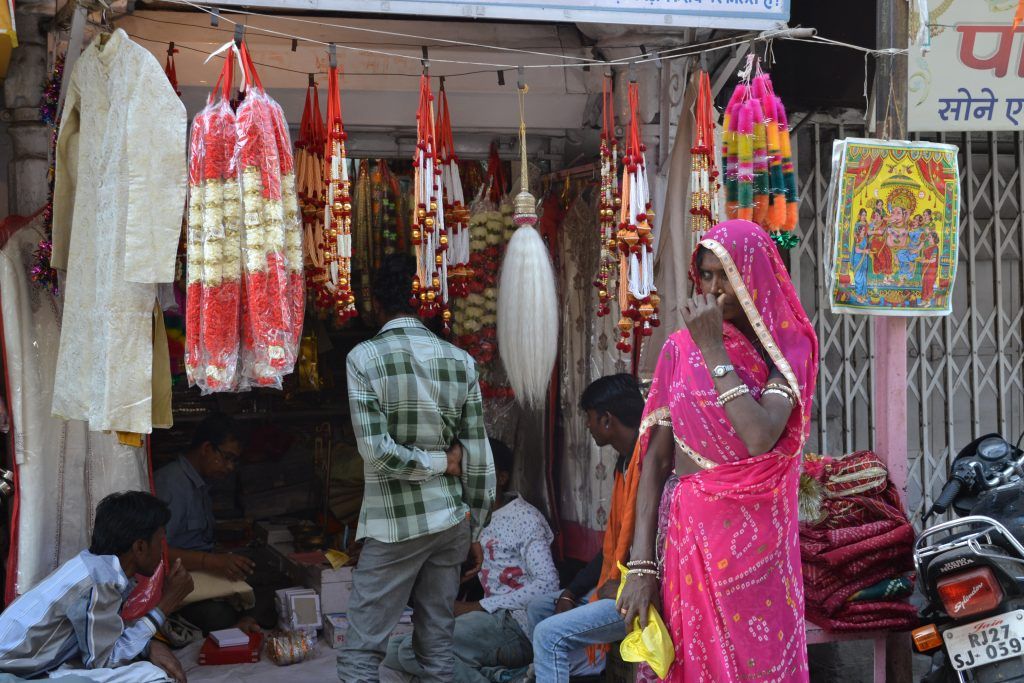 Calles de Udaipur en el Mewar Festival