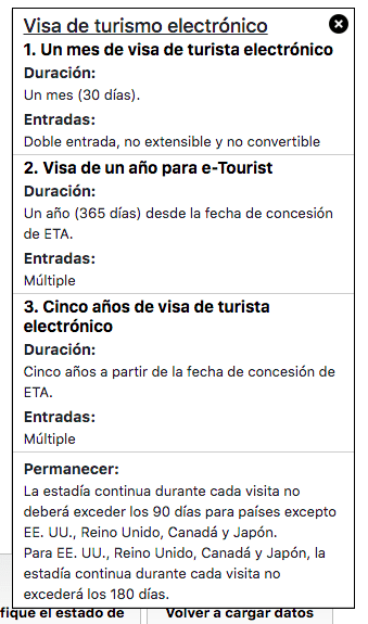 Tipos de visa turista India