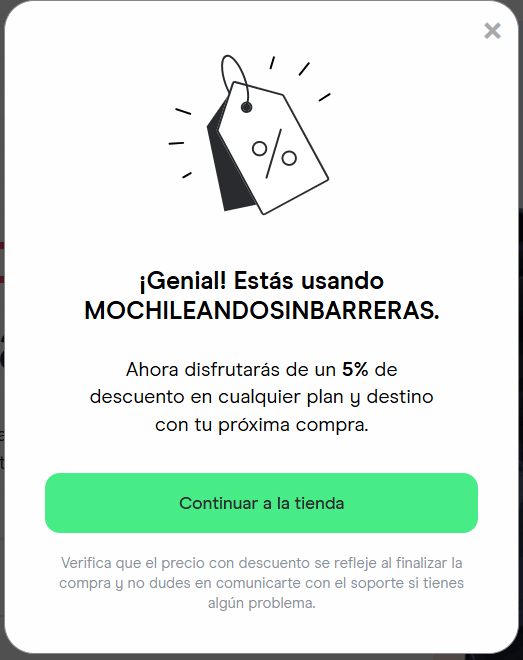 descuento holafly mochileandosinbarrras