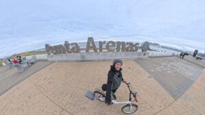 Vista del Estrecho de Magallanes desde Punta Arenas