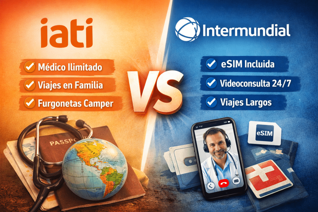 Comparativa entre IATI e Intermundial con sus principales coberturas y diferencias para elegir seguro de viaje